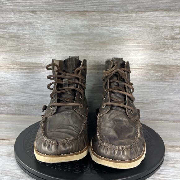 John Varvatos Men’s Distressed SOFT Relaxed Brown Leather Chukka Boots Size 7 - Picture 2 of 9